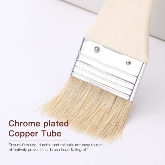 3pcs Professional Flat Paintbrush Set Bristle Paint Brush Wooden Handle Artist Paint Tool for Acrylic Oil Gouache Watercolor Wall Arts and Craft Painting DIY Projects Household Clean 3pcs Professional Flat Paintbrush Set Bristle Paint Brush Wooden Handle Artist Paint Tool for Acrylic Oil Gouache Watercolor Wall Arts and Craft Painting DIY Projects Household Clean