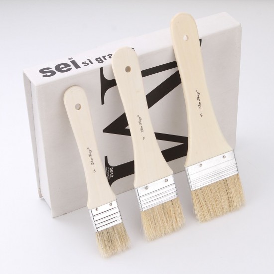 3pcs Professional Flat Paintbrush Set Bristle Paint Brush Wooden Handle Artist Paint Tool for Acrylic Oil Gouache Watercolor Wall Arts and Craft Painting DIY Projects Household Clean 3pcs Professional Flat Paintbrush Set Bristle Paint Brush Wooden Handle Artist Paint Tool for Acrylic Oil Gouache Watercolor Wall Arts and Craft Painting DIY Projects Household Clean