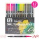 12 Colors Dual Tip Brush Pens Art Markers Set Brush and Fine Tips Colored Pens for Children Adults Artists Drawing Sketching Coloring Calligraphy Hand Lettering Journaling Planner Art Projects 12 Colors Dual Tip Brush Pens Art Markers Set Brush and Fine Tips Colored Pens for Children Adults Artists Drawing Sketching Coloring Calligraphy Hand Lettering Journaling Planner Art Projects