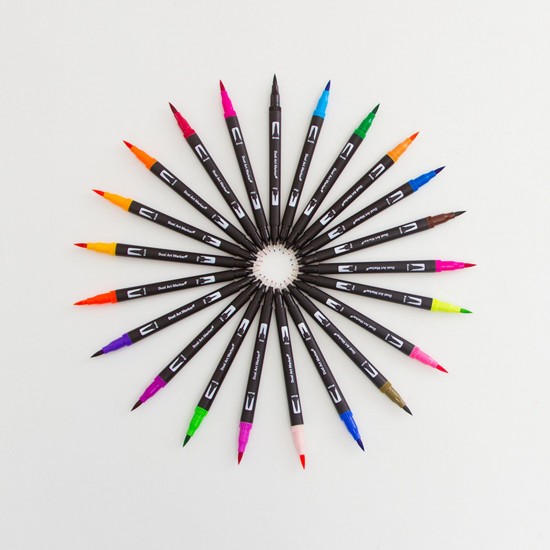 12 Colors Dual Tip Brush Pens Art Markers Set Brush and Fine Tips Colored Pens for Children Adults Artists Drawing Sketching Coloring Calligraphy Hand Lettering Journaling Planner Art Projects 12 Colors Dual Tip Brush Pens Art Markers Set Brush and Fine Tips Colored Pens for Children Adults Artists Drawing Sketching Coloring Calligraphy Hand Lettering Journaling Planner Art Projects