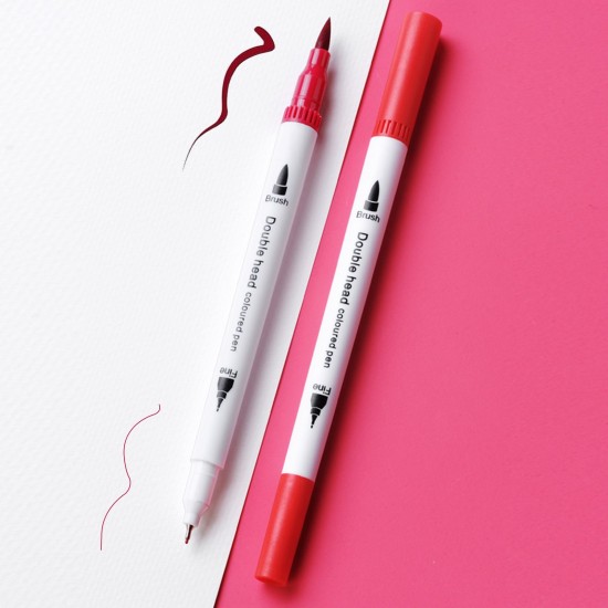 12 Colors Dual Tips Brush Pens Art Markers Brush and Fine Point Colored Pen for Children Adults Artists Drawing Coloring Books Calligraphy Writing Journaling Planner Hand Lettering 12 Colors Dual Tips Brush Pens Art Markers Brush and Fine Point Colored Pen for Children Adults Artists Drawing Coloring Books Calligraphy Writing Journaling Planner Hand Lettering