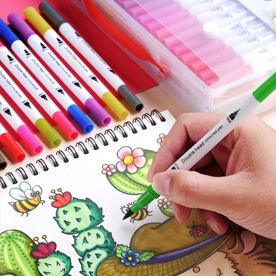 12 Colors Dual Tips Brush Pens Art Markers Brush and Fine Point Colored Pen for Children Adults Artists Drawing Coloring Books Calligraphy Writing Journaling Planner Hand Lettering 12 Colors Dual Tips Brush Pens Art Markers Brush and Fine Point Colored Pen for Children Adults Artists Drawing Coloring Books Calligraphy Writing Journaling Planner Hand Lettering