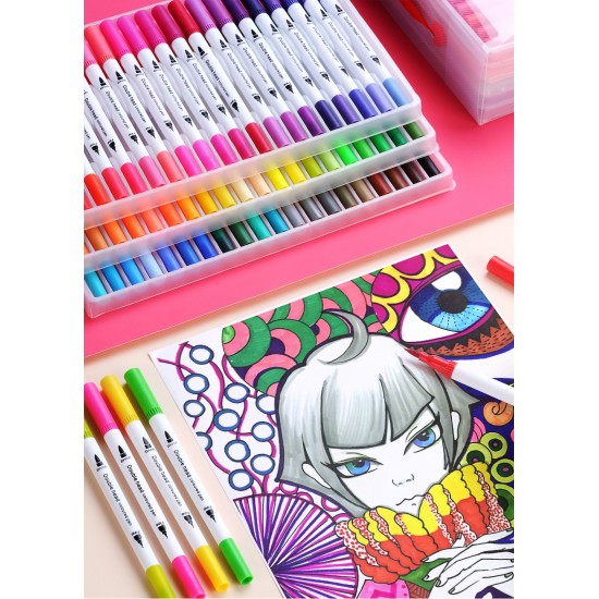 12 Colors Dual Tips Brush Pens Art Markers Brush and Fine Point Colored Pen for Children Adults Artists Drawing Coloring Books Calligraphy Writing Journaling Planner Hand Lettering 12 Colors Dual Tips Brush Pens Art Markers Brush and Fine Point Colored Pen for Children Adults Artists Drawing Coloring Books Calligraphy Writing Journaling Planner Hand Lettering