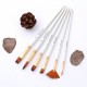 6pcs Pearl White Handle Combined Paint Brushes Set Nylon Hair Wooden Handle Artists Paintbrushes for Acrylic Oil Watercolor Gouache Nail Body Face Rock Drawing Arts Crafts Supplies Painting 6pcs Pearl White Handle Combined Paint Brushes Set Nylon Hair Wooden Handle Artists Paintbrushes for Acrylic Oil Watercolor Gouache Nail Body Face Rock Drawing Arts Crafts Supplies Painting