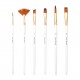 6pcs Pearl White Handle Combined Paint Brushes Set Nylon Hair Wooden Handle Artists Paintbrushes for Acrylic Oil Watercolor Gouache Nail Body Face Rock Drawing Arts Crafts Supplies Painting 6pcs Pearl White Handle Combined Paint Brushes Set Nylon Hair Wooden Handle Artists Paintbrushes for Acrylic Oil Watercolor Gouache Nail Body Face Rock Drawing Arts Crafts Supplies Painting