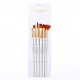 6pcs Pearl White Handle Combined Paint Brushes Set Nylon Hair Wooden Handle Artists Paintbrushes for Acrylic Oil Watercolor Gouache Nail Body Face Rock Drawing Arts Crafts Supplies Painting 6pcs Pearl White Handle Combined Paint Brushes Set Nylon Hair Wooden Handle Artists Paintbrushes for Acrylic Oil Watercolor Gouache Nail Body Face Rock Drawing Arts Crafts Supplies Painting