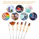 6pcs Pearl White Handle Combined Paint Brushes Set Nylon Hair Wooden Handle Artists Paintbrushes for Acrylic Oil Watercolor Gouache Nail Body Face Rock Drawing Arts Crafts Supplies Painting 6pcs Pearl White Handle Combined Paint Brushes Set Nylon Hair Wooden Handle Artists Paintbrushes for Acrylic Oil Watercolor Gouache Nail Body Face Rock Drawing Arts Crafts Supplies Painting