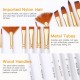 6pcs Pearl White Handle Combined Paint Brushes Set Nylon Hair Wooden Handle Artists Paintbrushes for Acrylic Oil Watercolor Gouache Nail Body Face Rock Drawing Arts Crafts Supplies Painting 6pcs Pearl White Handle Combined Paint Brushes Set Nylon Hair Wooden Handle Artists Paintbrushes for Acrylic Oil Watercolor Gouache Nail Body Face Rock Drawing Arts Crafts Supplies Painting