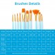 10pcs Watercolor Paint Brushes Set Nylon Hair Artist Paintbrushes with Fan Tip for Acrylic Oil Gouache Nail Body Face Rock Drawing Arts Crafts Supplies Painting 10pcs Watercolor Paint Brushes Set Nylon Hair Artist Paintbrushes with Fan Tip for Acrylic Oil Gouache Nail Body Face Rock Drawing Arts Crafts Supplies Painting