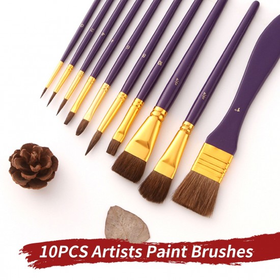 Artist Paint Brushes Set for Acrylic Painting Paintbrushes Horse Bristle Hair Wooden Handle with Cloth Bag Carrying Box for Oil Watercolor Gouache Body Face Model Drawing Arts Crafts Supplies Artist Paint Brushes Set for Acrylic Painting Paintbrushes Horse Bristle Hair Wooden Handle with Cloth Bag Carrying Box for Oil Watercolor Gouache Body Face Model Drawing Arts Crafts Supplies
