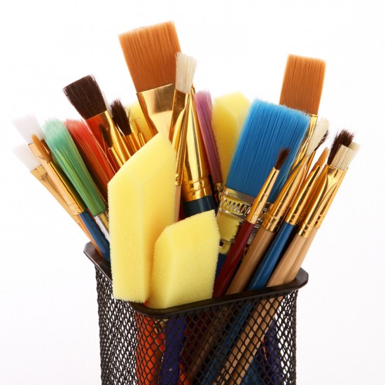 50PCS Paintbrushes All Purpose Washable Paint Brushes Set Artist Variety Value Pack Sponge Painting Brush Set Flat Round Angle Foam Tipped 50PCS Paintbrushes All Purpose Washable Paint Brushes Set Artist Variety Value Pack Sponge Painting Brush Set Flat Round Angle Foam Tipped