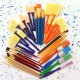 50PCS Paintbrushes All Purpose Washable Paint Brushes Set Artist Variety Value Pack Sponge Painting Brush Set Flat Round Angle Foam Tipped 50PCS Paintbrushes All Purpose Washable Paint Brushes Set Artist Variety Value Pack Sponge Painting Brush Set Flat Round Angle Foam Tipped