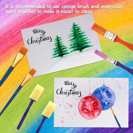 50PCS Paintbrushes All Purpose Washable Paint Brushes Set Artist Variety Value Pack Sponge Painting Brush Set Flat Round Angle Foam Tipped 50PCS Paintbrushes All Purpose Washable Paint Brushes Set Artist Variety Value Pack Sponge Painting Brush Set Flat Round Angle Foam Tipped