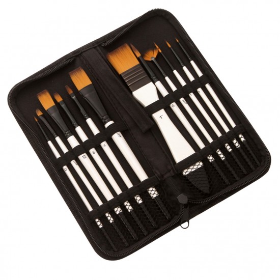 12pcs Professional Artist Paint Brushes Set Bag Pack Nylon Hair Delicate Wooden Handle Paintbrushes Carry Case Art Supplies Gift for Children Adults Beginners for Acrylic Oil Watercolor Gouache Nail Body Face Miniature Detail Rock Painting 12pcs Professional Artist Paint Brushes Set Bag Pack Nylon Hair Delicate Wooden Handle Paintbrushes Carry Case Art Supplies Gift for Children Adults Beginners for Acrylic Oil Watercolor Gouache Nail Body Face Miniature Detail Rock Painting