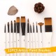 12pcs Professional Artist Paint Brushes Set Bag Pack Nylon Hair Delicate Wooden Handle Paintbrushes Carry Case Art Supplies Gift for Children Adults Beginners for Acrylic Oil Watercolor Gouache Nail Body Face Miniature Detail Rock Painting 12pcs Professional Artist Paint Brushes Set Bag Pack Nylon Hair Delicate Wooden Handle Paintbrushes Carry Case Art Supplies Gift for Children Adults Beginners for Acrylic Oil Watercolor Gouache Nail Body Face Miniature Detail Rock Painting