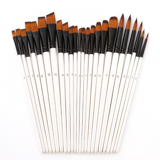 24pcs Draw Paint Brushes Set Kit Artist Paintbrush Round Brushes with Nylon Hair for Artist Acrylic Aquarelle Watercolor Gouache Face Painting for Great Art Drawing Supplies for Painter Students 24pcs Draw Paint Brushes Set Kit Artist Paintbrush Round Brushes with Nylon Hair for Artist Acrylic Aquarelle Watercolor Gouache Face Painting for Great Art Drawing Supplies for Painter Students