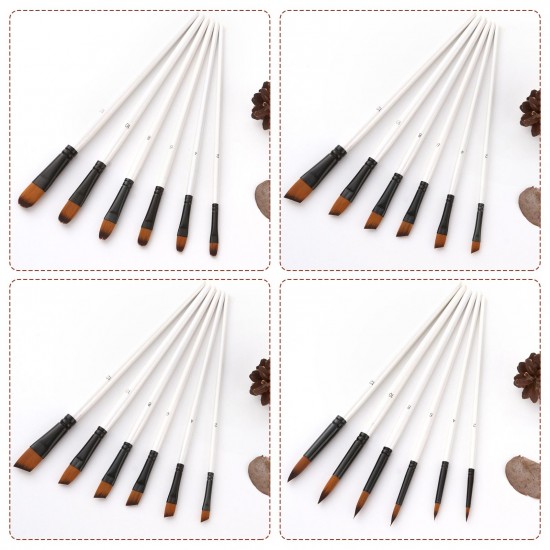 24pcs Draw Paint Brushes Set Kit Artist Paintbrush Round Brushes with Nylon Hair for Artist Acrylic Aquarelle Watercolor Gouache Face Painting for Great Art Drawing Supplies for Painter Students 24pcs Draw Paint Brushes Set Kit Artist Paintbrush Round Brushes with Nylon Hair for Artist Acrylic Aquarelle Watercolor Gouache Face Painting for Great Art Drawing Supplies for Painter Students