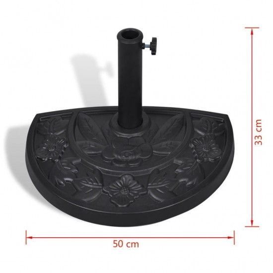 Resin Half Round Parasol Base Resin Half Round Parasol Base
