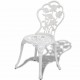 3 Piece Bistro Set Cast Aluminium White 3 Piece Bistro Set Cast Aluminium White