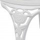 3 Piece Bistro Set Cast Aluminium White 3 Piece Bistro Set Cast Aluminium White