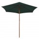 Parasol 270x270 cm Wooden Pole Green Parasol 270x270 cm Wooden Pole Green