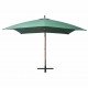 Hanging Parasol 300x300 cm Wooden Pole Green Hanging Parasol 300x300 cm Wooden Pole Green