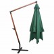 Hanging Parasol 300x300 cm Wooden Pole Green Hanging Parasol 300x300 cm Wooden Pole Green