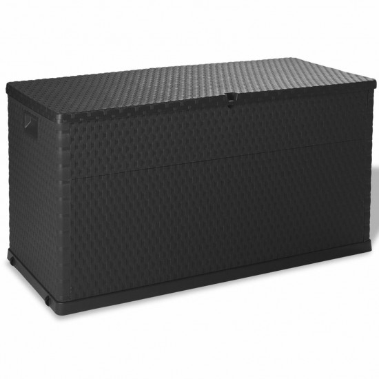 Garden Storage Box Anthracite 120x56x63 cm PP Rattan Garden Storage Box Anthracite 120x56x63 cm PP Rattan