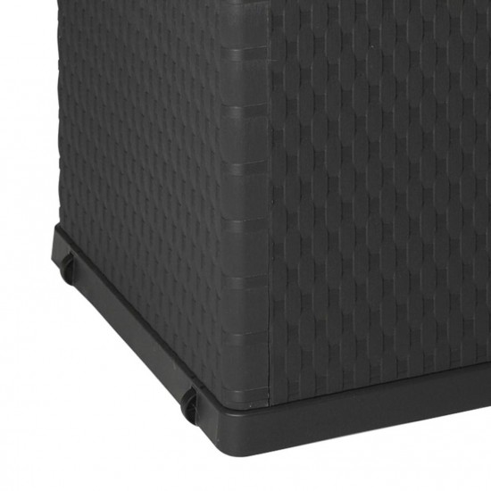 Garden Storage Box Anthracite 120x56x63 cm PP Rattan Garden Storage Box Anthracite 120x56x63 cm PP Rattan