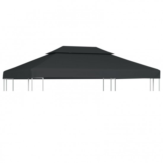 2-Tier Gazebo Top Cover 310 g/m² 4x3 m Anthracite 2-Tier Gazebo Top Cover 310 g/m² 4x3 m Anthracite