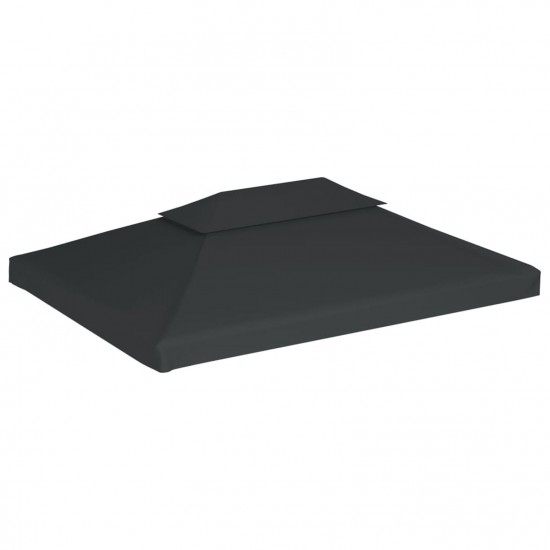 2-Tier Gazebo Top Cover 310 g/m² 4x3 m Anthracite 2-Tier Gazebo Top Cover 310 g/m² 4x3 m Anthracite