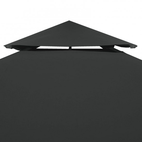 2-Tier Gazebo Top Cover 310 g/m² 4x3 m Anthracite 2-Tier Gazebo Top Cover 310 g/m² 4x3 m Anthracite
