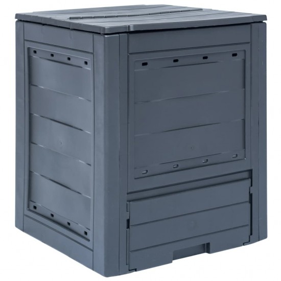 Garden Composter Grey 60x60x73 cm 260 L Garden Composter Grey 60x60x73 cm 260 L