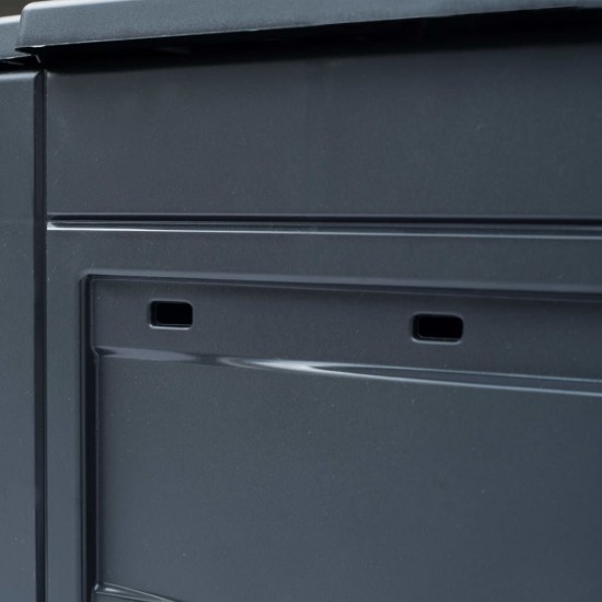 Garden Composter Grey 60x60x73 cm 260 L Garden Composter Grey 60x60x73 cm 260 L