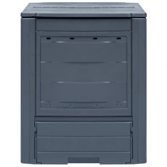 Garden Composter Grey 60x60x73 cm 260 L Garden Composter Grey 60x60x73 cm 260 L