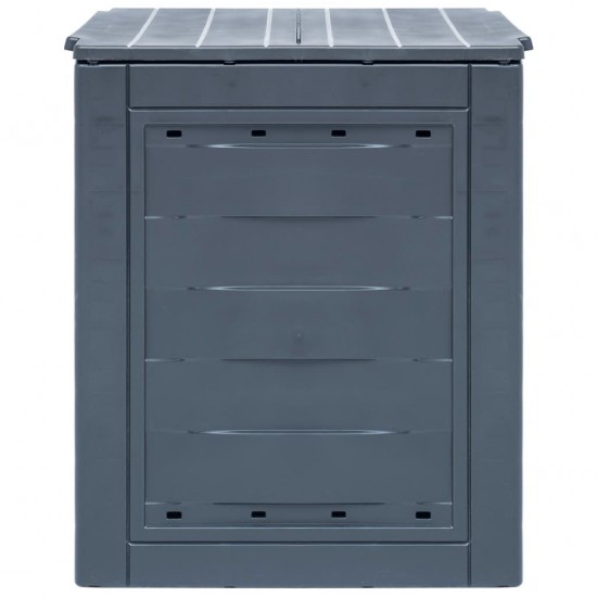 Garden Composter Grey 60x60x73 cm 260 L Garden Composter Grey 60x60x73 cm 260 L