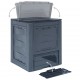 Garden Composter Grey 60x60x73 cm 260 L Garden Composter Grey 60x60x73 cm 260 L