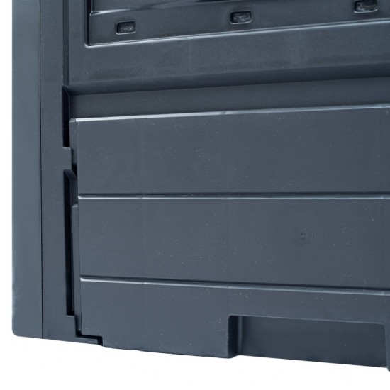 Garden Composter Grey 60x60x73 cm 260 L Garden Composter Grey 60x60x73 cm 260 L