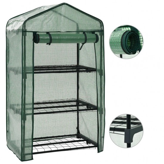 3-Tier Mini Greenhouse 69x49x125 cm 3-Tier Mini Greenhouse 69x49x125 cm