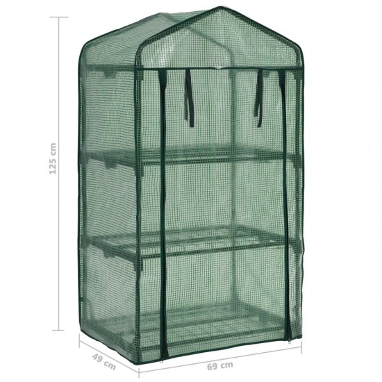 3-Tier Mini Greenhouse 69x49x125 cm 3-Tier Mini Greenhouse 69x49x125 cm