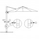 Cantilever Umbrella with Steel Pole Azure Blue 300 cm Cantilever Umbrella with Steel Pole Azure Blue 300 cm