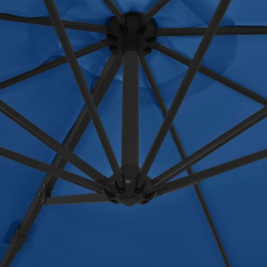 Cantilever Umbrella with Steel Pole Azure Blue 300 cm Cantilever Umbrella with Steel Pole Azure Blue 300 cm