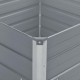 Raised Garden Bed 100x100x45 cm Galvanised Steel Grey Raised Garden Bed 100x100x45 cm Galvanised Steel Grey