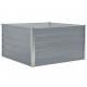 Raised Garden Bed 100x100x45 cm Galvanised Steel Grey Raised Garden Bed 100x100x45 cm Galvanised Steel Grey
