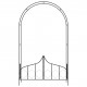 Garden Arch with Gate Black 138x40x238 cm Iron Garden Arch with Gate Black 138x40x238 cm Iron