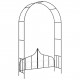 Garden Arch with Gate Black 138x40x238 cm Iron Garden Arch with Gate Black 138x40x238 cm Iron