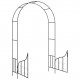 Garden Arch with Gate Black 138x40x238 cm Iron Garden Arch with Gate Black 138x40x238 cm Iron