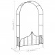 Garden Arch with Gate Black 138x40x238 cm Iron Garden Arch with Gate Black 138x40x238 cm Iron