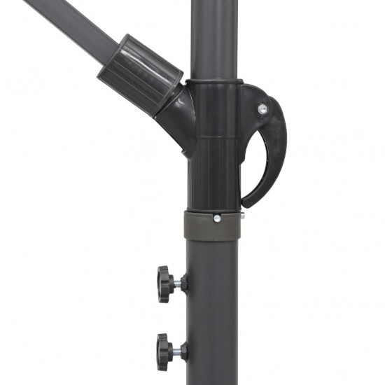 Hanging Parasol Taupe 3 m Aluminium Pole Hanging Parasol Taupe 3 m Aluminium Pole