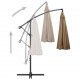 Hanging Parasol Taupe 3 m Aluminium Pole Hanging Parasol Taupe 3 m Aluminium Pole